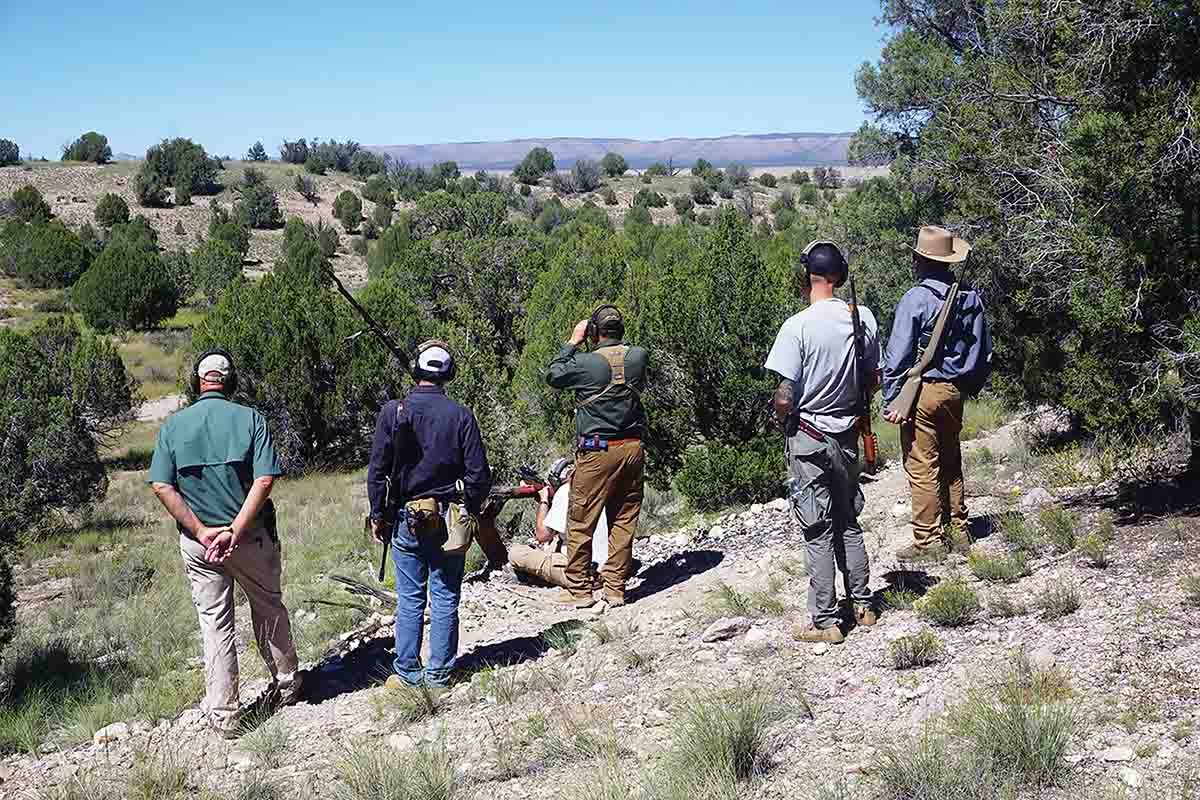 The “Military Crest” exercise offered an interesting opportunity to stretch out the ranges and fire from modified shooting positions. All eyes were on the shooter and the target when it was their turn to shoot.